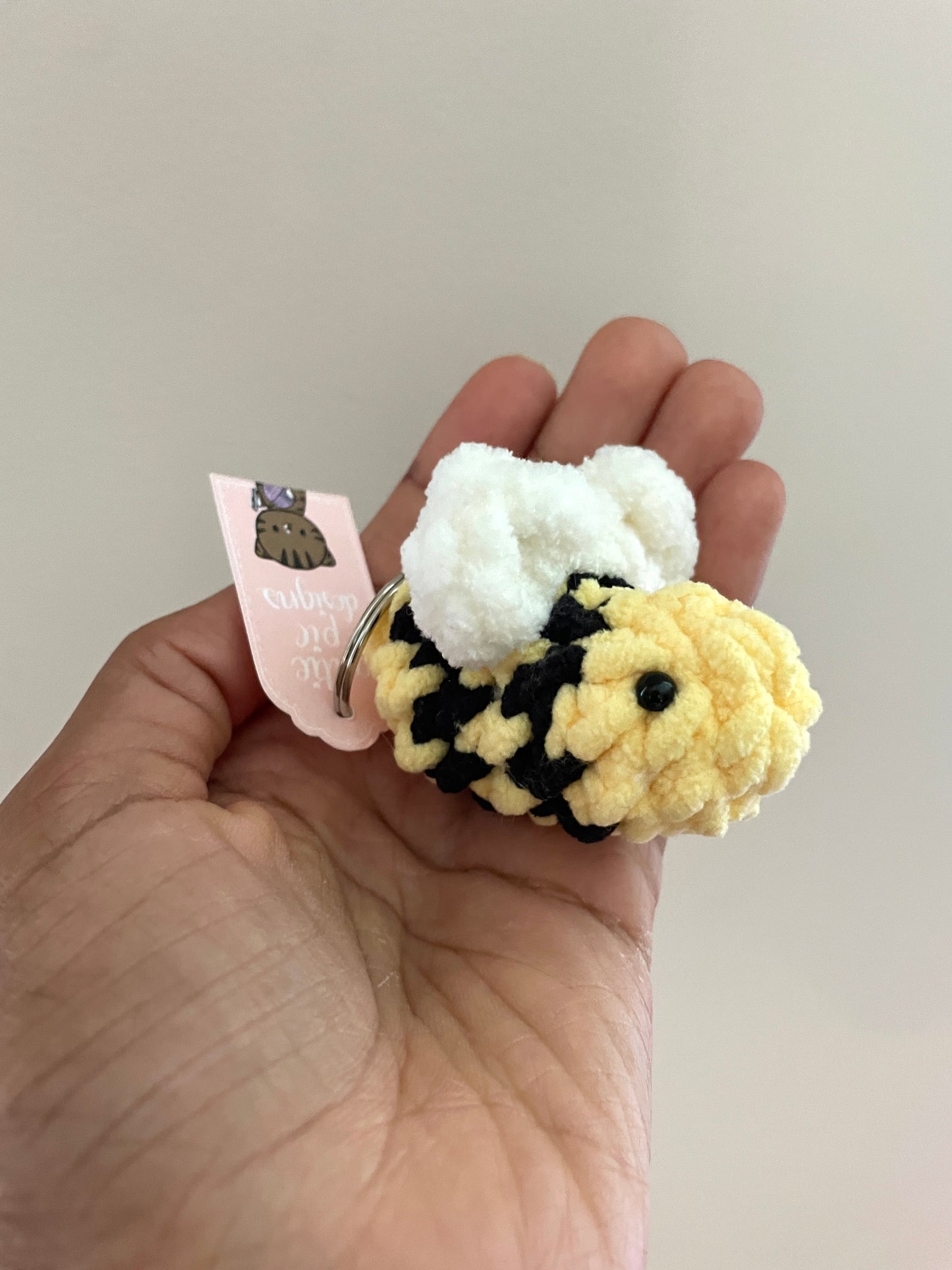 Mini Plush Bee Keychain