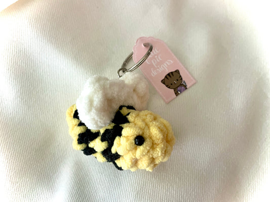 Mini Plush Bee Keychain