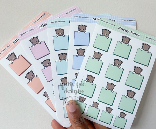 Sticky Note Kitty Stickers