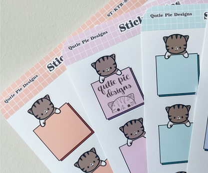 Sticky Note Kitty Stickers