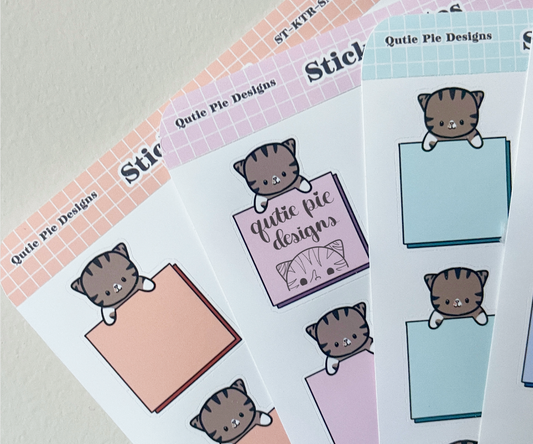 Sticky Note Kitty Stickers