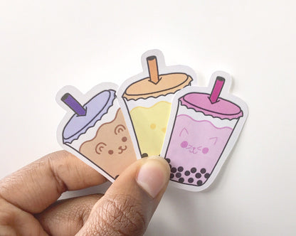 Cute Boba Animal Stickers for Planner/Bullet Journal/Travelers Notebook