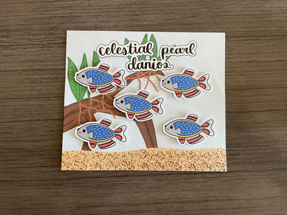 Celestial Pearl Danio Stickers