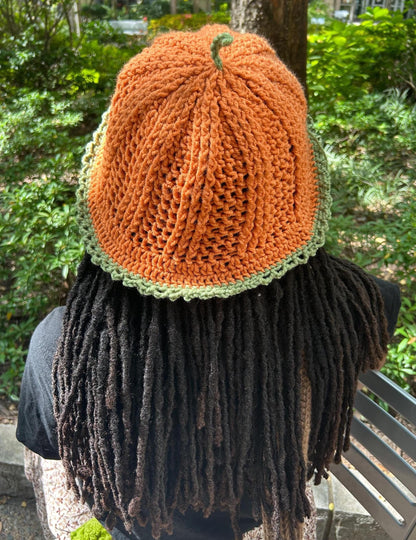 Cozy Pumpkin Crochet Hat Pattern | Cute Crochet Bucket Hat for Fall | Easy Pumpkin Hat Pattern with Photo Tutorial for Beginners